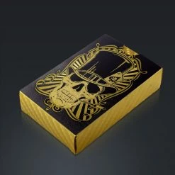 RARE-T 24K Gold Plated Playing Cards - Skull Hat Pattern Playing Cards With Elegant Display Box Ready To Ship! 48 Hour Shipping! 15 RARE-T 24K Gold Plated Playing Cards - Skull Hat Pattern Playing Cards With Elegant Display Box Ready To Ship! 48 Hour Shipping!