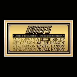 RARE-T Slap Shot Mini Poster Limited Signature Edition Studio Licensed Custom Frame Limited Edition Frames