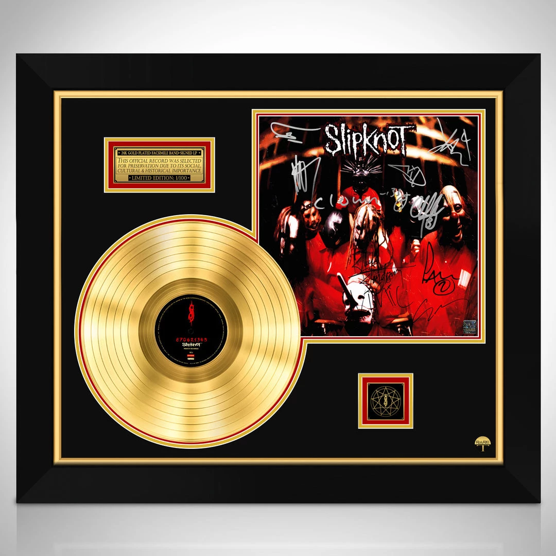 RARE-T Limited Edition Frames Slipknot Self Titled Gold LP Limited Signature Edition Studio Licensed Custom Frame 1 RARE-T Limited Edition Frames Slipknot Self Titled Gold LP Limited Signature Edition Studio Licensed Custom Frame
