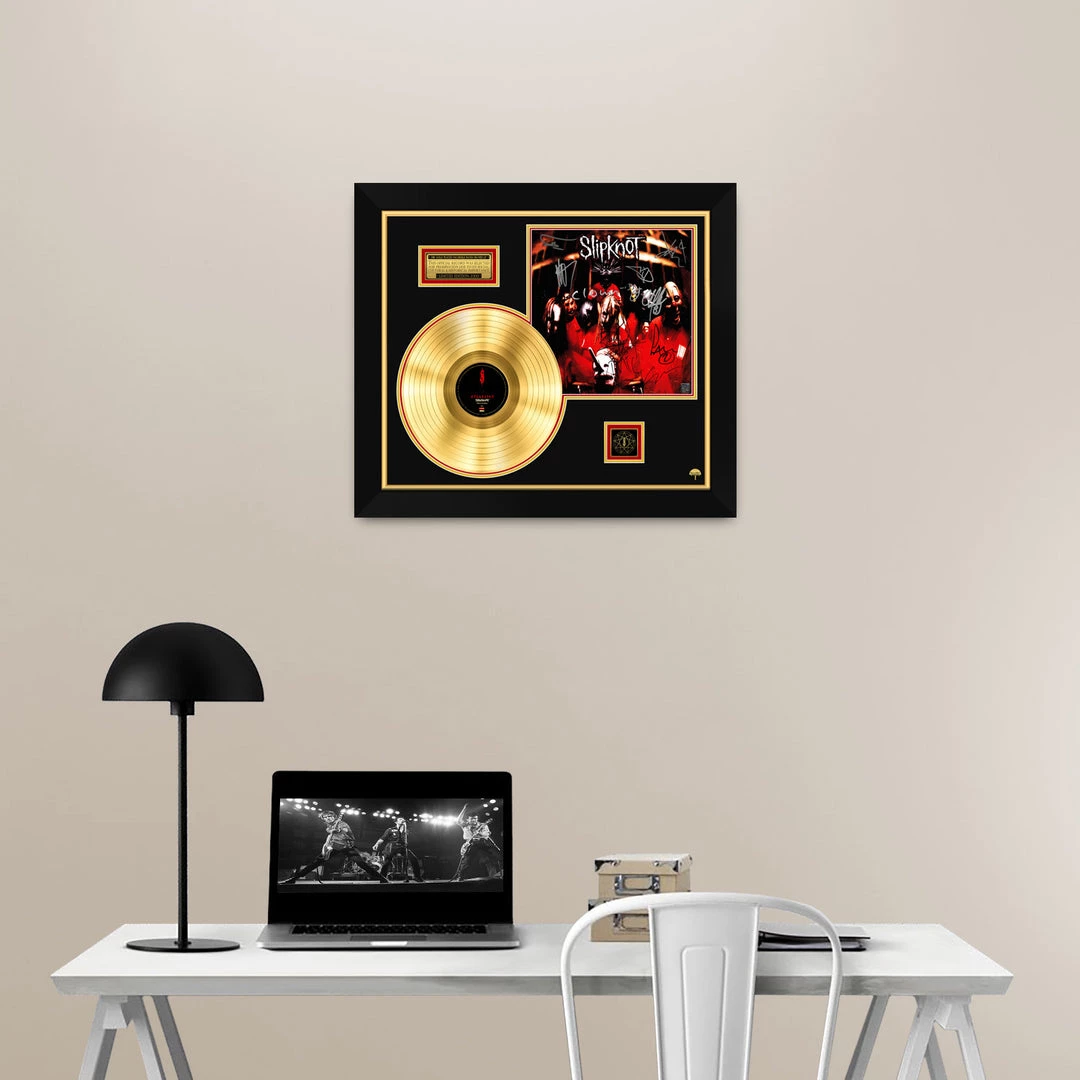 RARE-T Limited Edition Frames Slipknot Self Titled Gold LP Limited Signature Edition Studio Licensed Custom Frame 8 RARE-T Limited Edition Frames Slipknot Self Titled Gold LP Limited Signature Edition Studio Licensed Custom Frame