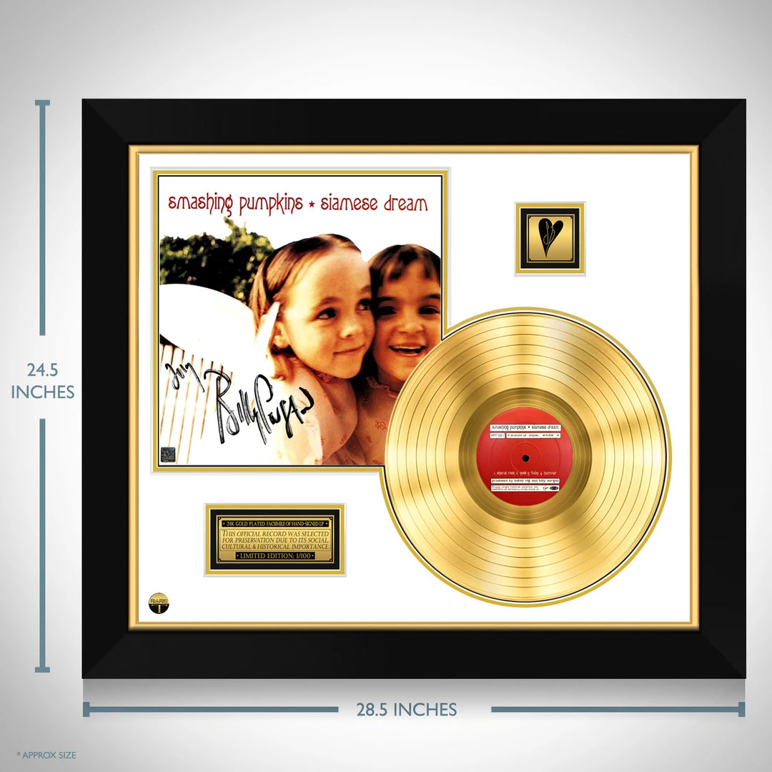 RARE-T Smashing Pumpkins Siamese Dream Gold LP Limited Signature Edition Studio Licensed Custom Frame 6 RARE-T Smashing Pumpkins Siamese Dream Gold LP Limited Signature Edition Studio Licensed Custom Frame