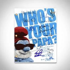 RARE-T The Smurfs 2011 Script Limited Signature Edition Studio Licensed Custom Frame