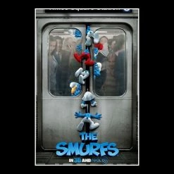 RARE-T The Smurfs 2011 Script Limited Signature Edition Studio Licensed Custom Frame