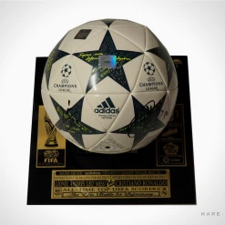KOREA Messi & Ronaldo Hand Signed Soccer Ball Rare-T Exclusive Museum Display Sports Memorabilia