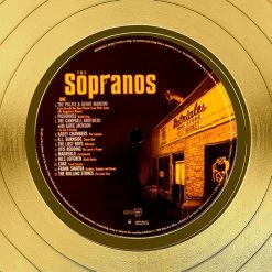 Rare-T The Sopranos HBO Series Soundtrack Limited Signature Edition Studio Licensed Gold LP Custom Frame Limited Edition Frames