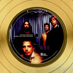 RARE-T Soundgarden Down On The Upside Gold LP Limited Signature Edition Studio Licensed Custom Frame