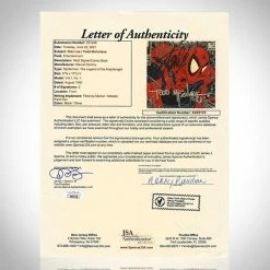 PPC Signed Memorabilia Spider-Man Torment JSA Certified 1990 #1 Marvel Comic Book Hand-Signed Custom Frame 21 PPC Signed Memorabilia Spider-Man Torment JSA Certified 1990 #1 Marvel Comic Book Hand-Signed Custom Frame