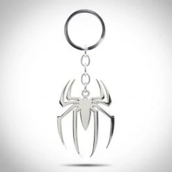 AZALEA Amazing Spiderman - Silver Plated Spider Emblem Keyring Keychain Ready To Ship! 48 Hour Shipping!