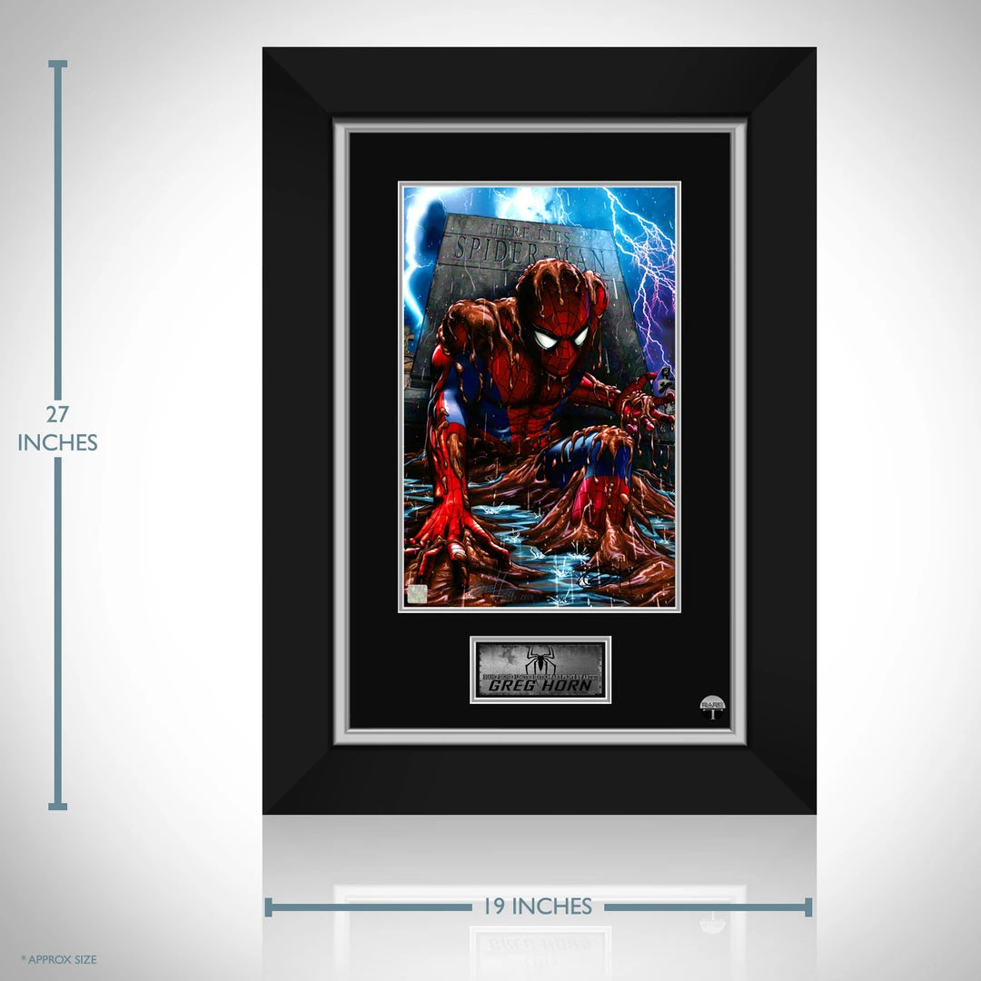 VAULT COLLECTIBLES Spider-Man 'Spider-Man Death' Hand-Signed Artwork Print By Artist Greg Horn Custom Frame Signed Memorabilia 5 VAULT COLLECTIBLES Spider-Man 'Spider-Man Death' Hand-Signed Artwork Print By Artist Greg Horn Custom Frame Signed Memorabilia