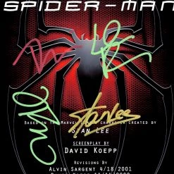 RARE-T Spider-Man Movie Script Limited Signature Edition Studio Licensed Custom Frame Limited Edition Frames