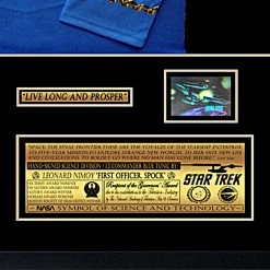 APW Star Trek Sweater With Hand-Signed Photo By Leonard Nimoy Rare-T Exclusive Custom Frame Signed Memorabilia