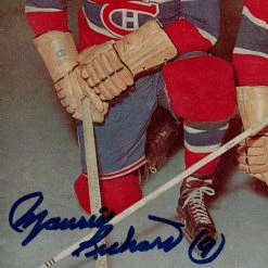 Michel Maurice & Henri Richard- Hand-Signed Vintage '1956 Sport Revue Magazine' By Maurice Richard Custom Frame