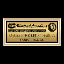 Michel Maurice & Henri Richard- Hand-Signed Vintage '1956 Sport Revue Magazine' By Maurice Richard Custom Frame