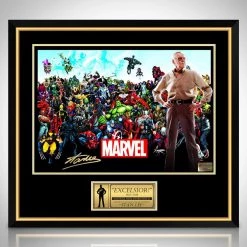APW Signed Memorabilia Stan Lee- Hand-Signed Marvel Universe Memorial Poster By Stan Lee Custom Frame
