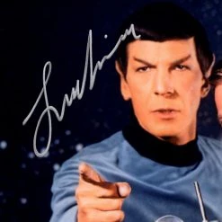 RARE-T Star Trek Captain Kirk And Spock Pointing Photo Frame Limited Signature Edition Studio Licensed Custom Frame