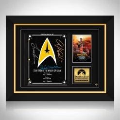 RARE-T Limited Edition Frames Star Trek The Wrath Of Kahn Script Limited Signature Edition Studio Licensed Custom Frame