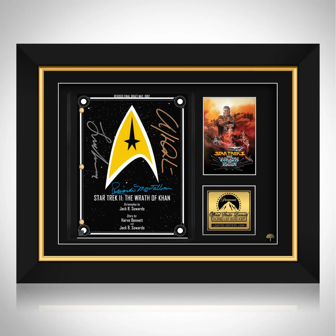 RARE-T Limited Edition Frames Star Trek The Wrath Of Kahn Script Limited Signature Edition Studio Licensed Custom Frame 1 RARE-T Limited Edition Frames Star Trek The Wrath Of Kahn Script Limited Signature Edition Studio Licensed Custom Frame