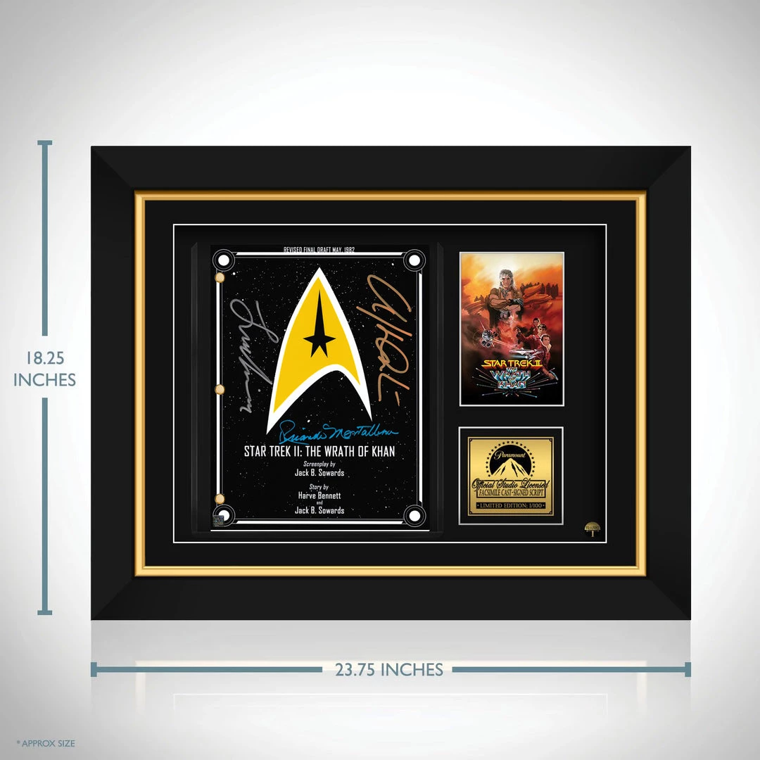 RARE-T Limited Edition Frames Star Trek The Wrath Of Kahn Script Limited Signature Edition Studio Licensed Custom Frame 7 RARE-T Limited Edition Frames Star Trek The Wrath Of Kahn Script Limited Signature Edition Studio Licensed Custom Frame
