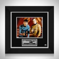 RARE-T Star Trek Captain Kirk And Spock Phaser Photo Limited Signature Edition Studio Licensed Custom Frame