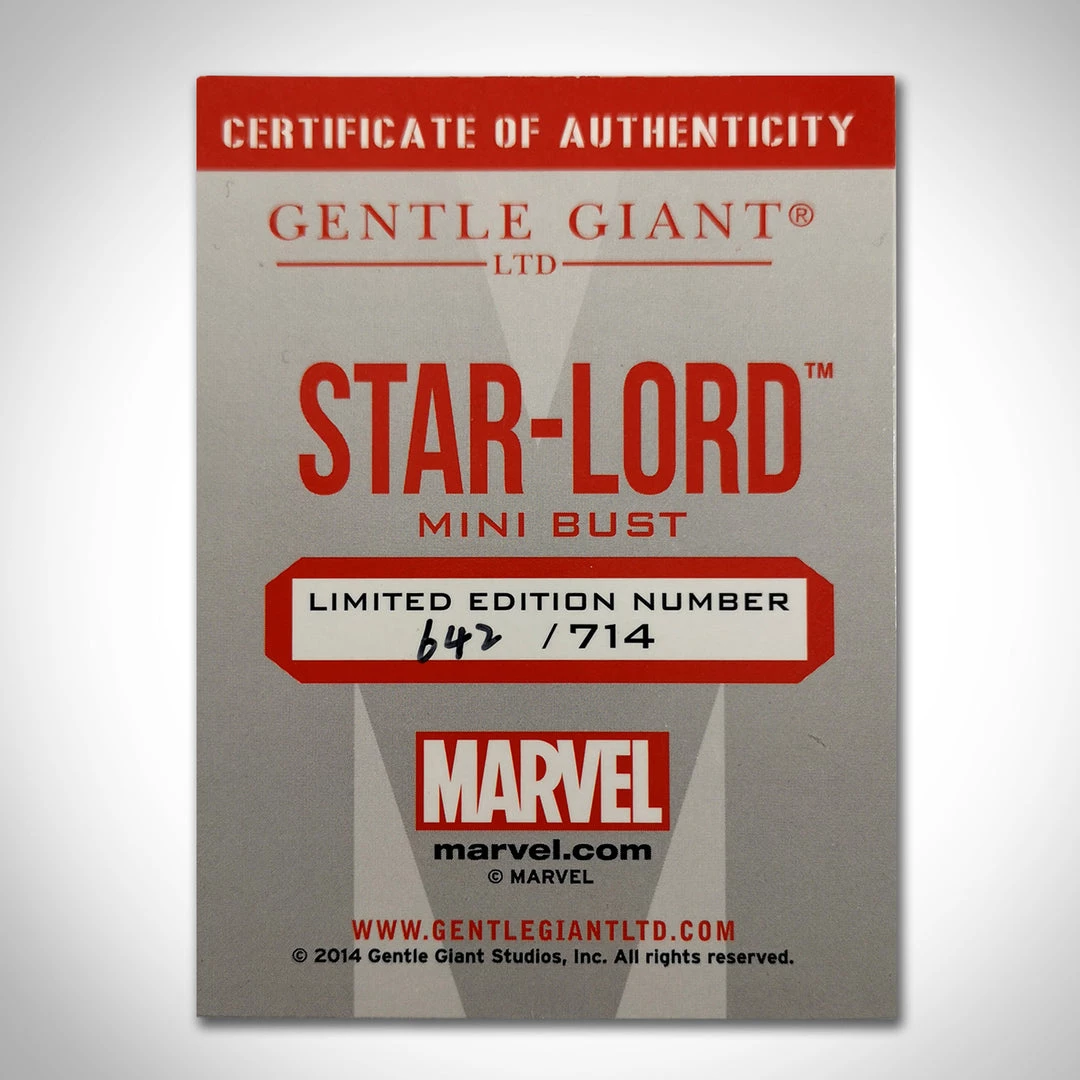 RARE-T Collectible Statues Guardians Of The Galaxy - Vintage 2014 Gentle Giant Limited Edition Star-Lord Bust Statue 6 RARE-T Collectible Statues Guardians Of The Galaxy - Vintage 2014 Gentle Giant Limited Edition Star-Lord Bust Statue