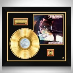 RARE-T Stevie Ray Vaughan Couldn't Stand The Weather Gold LP Limited Signature Edition Custom Frame