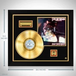RARE-T Stevie Ray Vaughan Couldn't Stand The Weather Gold LP Limited Signature Edition Custom Frame