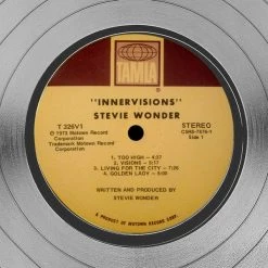 Rare-T Limited Edition Frames Stevie Wonder Innervisions Limited Signature Edition Studio Licensed Platinum LP Custom Frame