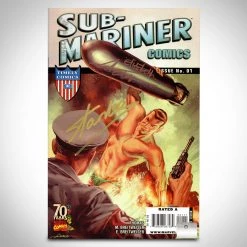 Rare-T Sub-Mariner Comics 70Th Anniversary #1 Hand-Signed By Mitch Breitweiser & Stan Lee Custom Frame Signed Comic Memorabilia