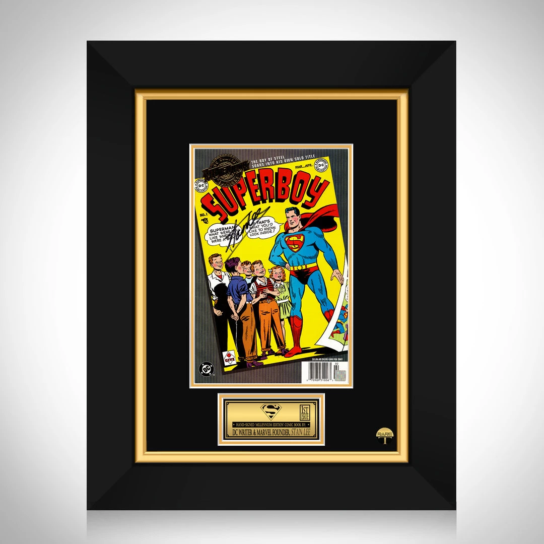 APW Signed Memorabilia Superboy #1 Millennium Edition Hand-Signed Comic Book By Stan Lee Custom Frame 1 APW Signed Memorabilia Superboy #1 Millennium Edition Hand-Signed Comic Book By Stan Lee Custom Frame