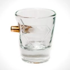 Handmade 'Bullet - Superman' Etched Shot Glass 5 Handmade 'Bullet - Superman' Etched Shot Glass