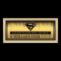 APW Superman- Millennium 'Death Of Superman (2000) #75 Vol 2' Hand-Signed Comic By Stan Lee Custom Frame