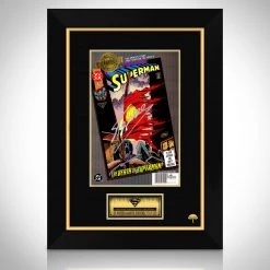 APW Superman- Millennium 'Death Of Superman (2000) #75 Vol 2' Hand-Signed Comic By Stan Lee Custom Frame
