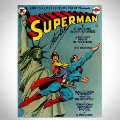 APW Superman Vol 4 #C-38 Oct-Nov (1975) Hand-Signed Oversize Vintage Comic Book By Stan Lee Custom Frame Signed Memorabilia