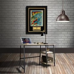 APW Superman Vol 4 #C-38 Oct-Nov (1975) Hand-Signed Oversize Vintage Comic Book By Stan Lee Custom Frame Signed Memorabilia