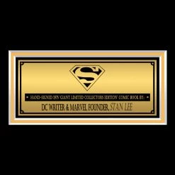 APW Superman Vol 4 #C-38 Oct-Nov (1975) Hand-Signed Oversize Vintage Comic Book By Stan Lee Custom Frame Signed Memorabilia