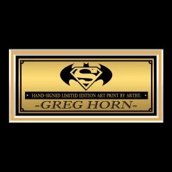VAULT COLLECTIBLES Batman Vs Superman - Hand-Signed Artwork Print By Artist Greg Horn Custom Frame Signed Memorabilia