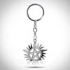 AZALEA Ready To Ship! 48 Hour Shipping! Supernatural - Dean & Sam Winchester Anti-Possession Pentagram Symbol Diecast Metal Keychain