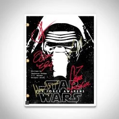 RARE-T Star Wars The Force Awakens Script Limited Signature Edition Studio Licensed Custom Frame