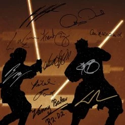 RARE-T Star Wars: Episode I The Phantom Menace Script Limited Signature Edition Studio Licensed Custom Frame