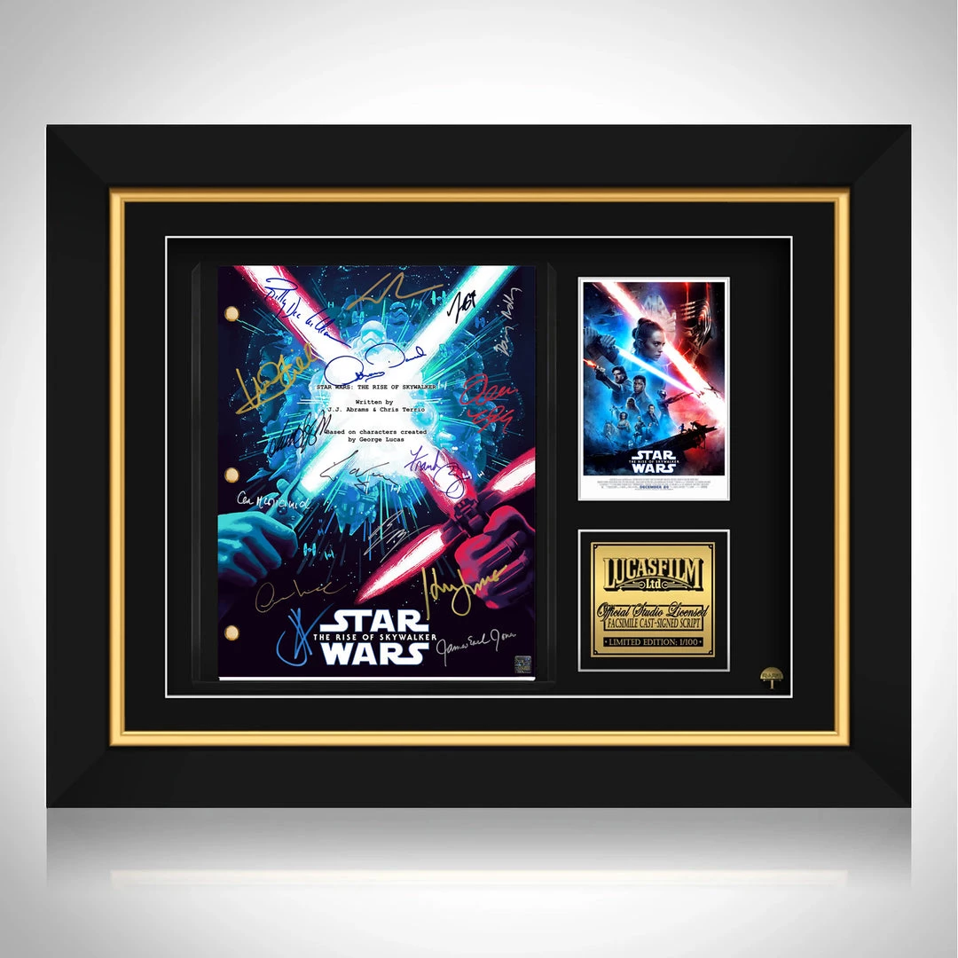 RARE-T Star Wars The Rise Of Skywalker Script Limited Signature Edition Studio Licensed Custom Frame 1 RARE-T Star Wars The Rise Of Skywalker Script Limited Signature Edition Studio Licensed Custom Frame