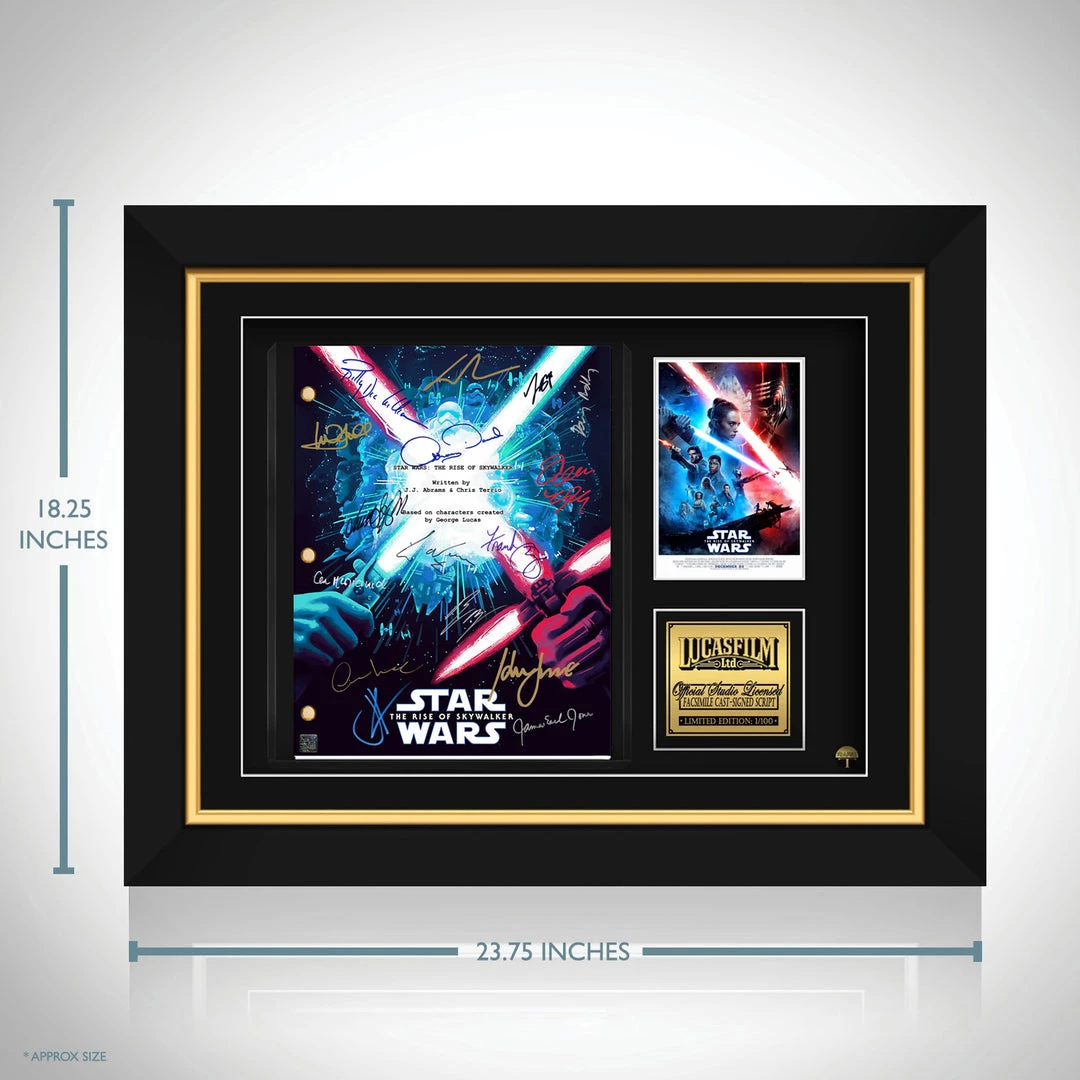 RARE-T Star Wars The Rise Of Skywalker Script Limited Signature Edition Studio Licensed Custom Frame 3 RARE-T Star Wars The Rise Of Skywalker Script Limited Signature Edition Studio Licensed Custom Frame