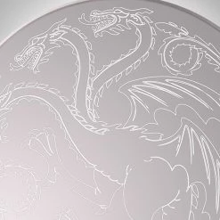 KATALYST Game Of Thrones - Targaryen Dragon HBO Licensed Round Etched Mirror (Small) Barware & Signs