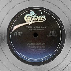 Rare-T Limited Edition Frames Ted Nugent Scream Dream Limited Signature Edition Studio Licensed Platinum LP Custom Frame