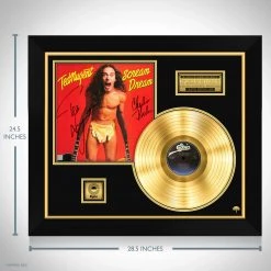 Rare-T Limited Edition Frames Ted Nugent Scream Dream Limited Signature Edition Studio Licensed Gold LP Custom Frame