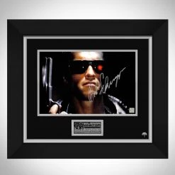 RARE-T The Terminator Photo Frame Arnold Holding Gun Upwards Limited Signature Edition Licensed Custom Frame Limited Edition Frames