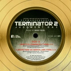 RARE-T Limited Edition Frames Terminator 2 Judgement Day Soundtrack Limited Signature Edition Gold LP Custom Frame 14 RARE-T Limited Edition Frames Terminator 2 Judgement Day Soundtrack Limited Signature Edition Gold LP Custom Frame