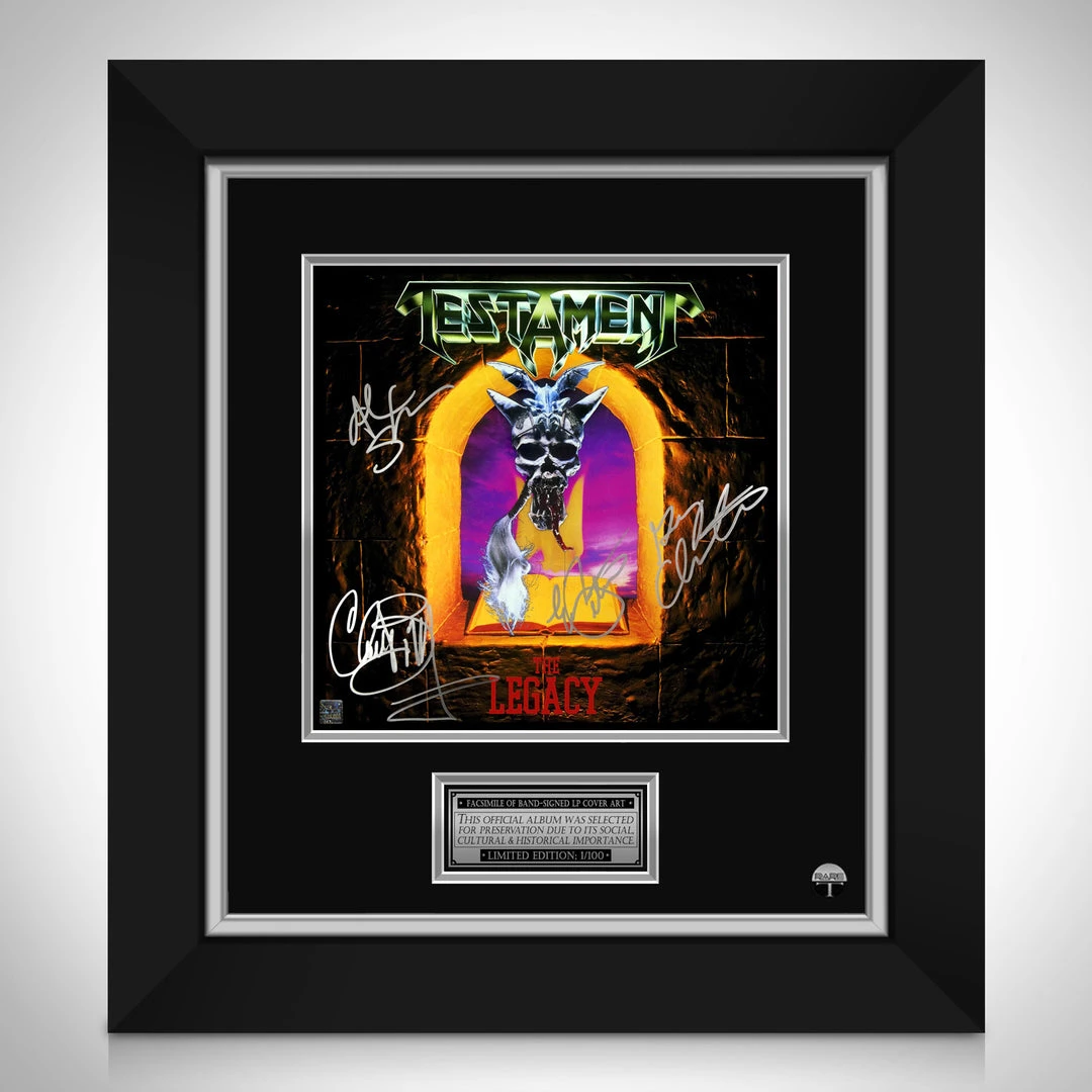 RARE-T Limited Edition Frames Testament - The Legacy Limited Signature Edition Studio Licensed LP Cover Custom Frame 1 RARE-T Limited Edition Frames Testament - The Legacy Limited Signature Edition Studio Licensed LP Cover Custom Frame