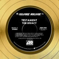 Rare-T Testament - The Legacy Limited Signature Edition Studio Licensed Gold LP Custom Frame Limited Edition Frames