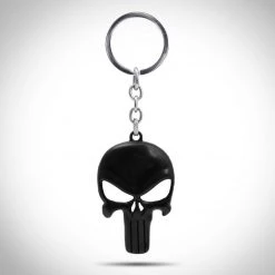AZALEA Ready To Ship! 48 Hour Shipping! Marvel - The Punisher Large Black Metal Dies-cast Skull Keychain