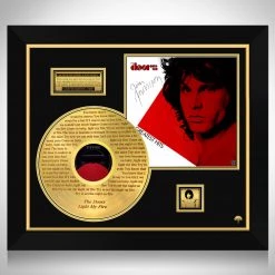 G.R.O. Limited Edition Frames The Doors - Greatest Hits Limited Light My Fire Etched Collectors' Edition Studio Licensed Gold LP Custom Frame